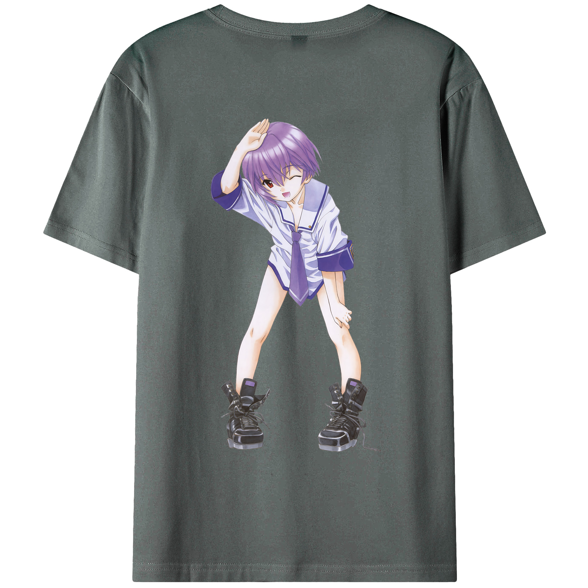 （画像用） EVA 新世紀エヴァンゲリオン 綿100％ メンズ半袖Tシャツ（バックプリント） 通気性